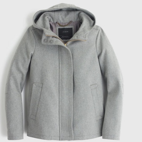 J.Crew Wool Melton Hooded Bib Jacket 6